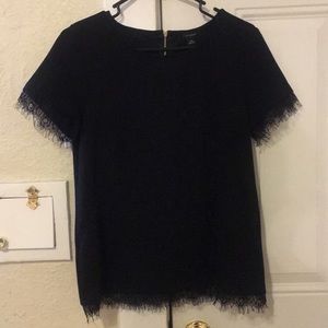 Black top with lace details